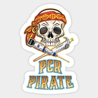 PCR Pirate Funny Design for DNA Biotechnology Lab Scientists Sticker